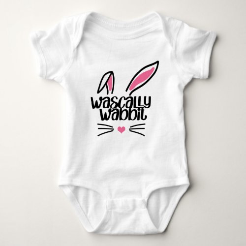 Babys Easter Bodysuit Wascally Wabbit Rabbit
