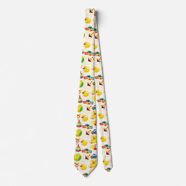 baby's favorite toys neck tie (Front)