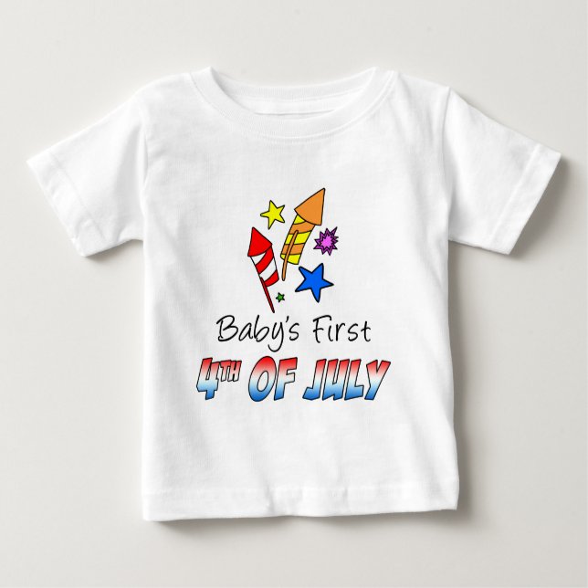 Baby's First 4th Of July Baby T-Shirt (Front)