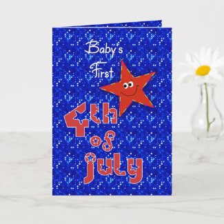 Baby's First 4th of July Card