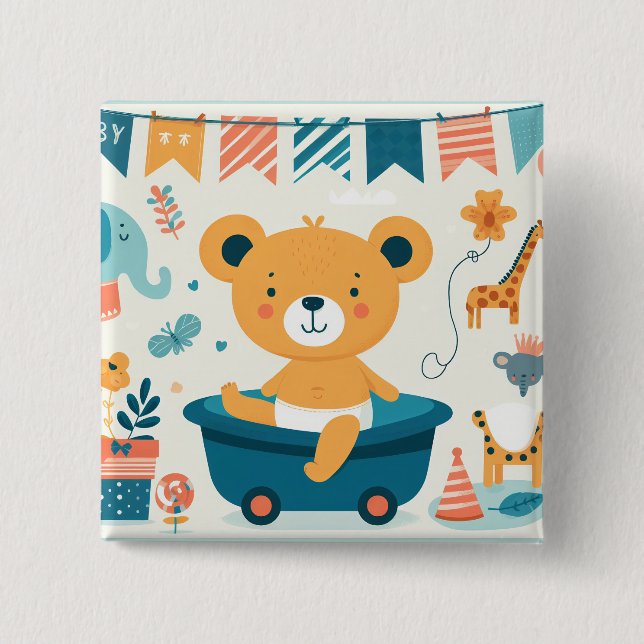 Baby's First Bath Button (Front)