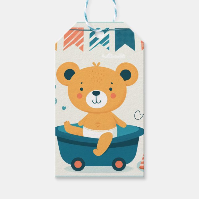 Baby's First Bath Gift Tags (Front)