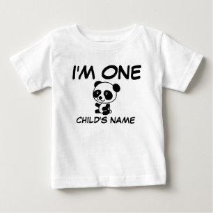 BABY'S FIRST BIRTHDAY (AGE ONE) Personalized Baby T-Shirt