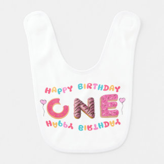 Baby's first birthday baby bib