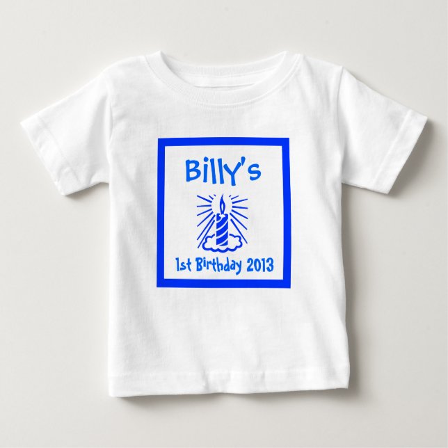 baby's first Birthday, baby's 1st Baby T-Shirt (Front)