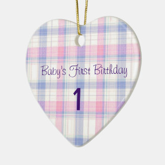 Baby's First Birthday Ceramic Ornament