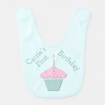 Baby's First Birthday Custom Bib by Hannahscloset at Zazzle