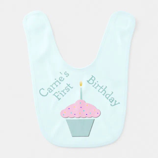 Baby's First Birthday Custom Bib | Zazzle