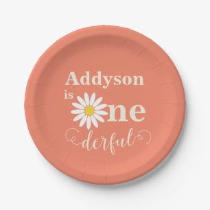 Baby's First Birthday Daisy Paper Plates