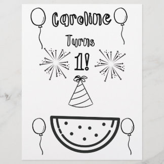 Baby's First Birthday Party Coloring Pages