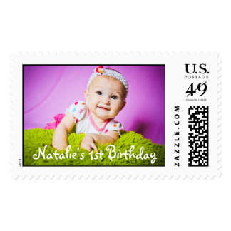 Baby's First Birthday Photo Ready Postage