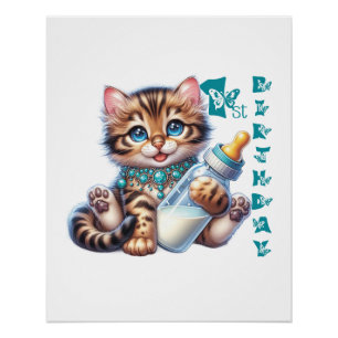 Baby's first birthday. Poster
