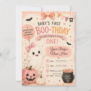 Baby's First Boo-thday Halloween Birthday Invitation