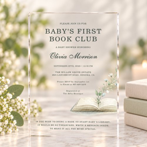 Wildflower Floral or wildflower baby shower invitation