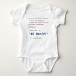 Baby's First C Program Baby Bodysuit Baby's First C Program Baby Bodysuit