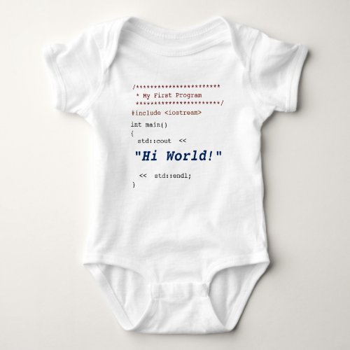 Babys First C Program Baby Bodysuit