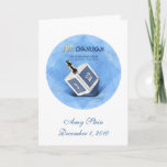 Babys First Chanukah Dreidel Holiday Card<br><div class="desc">A child's spinning top,  called a dreidel with Hebrew letters on all four sides is featured here with the words "Happy Chanukah" - "Dreidel" and the Hebrew words,  which translated mean "A great miracle happened here".  Artwork © Bruschini/Kennedy  Just for the L of it,  LLC.  All Rights Reserved.</div>