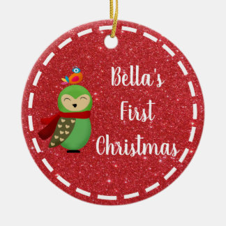 Baby's First Christmas 2 Sided Photo Ornament