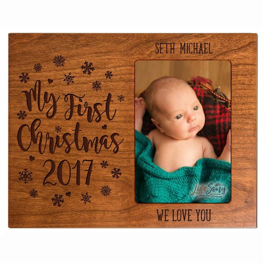 Baby's First Christmas Adorable Photo Frame (Front)