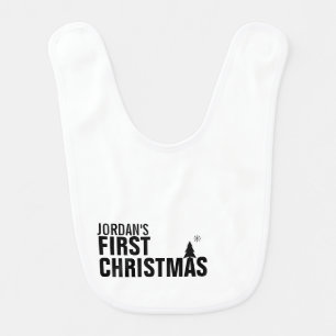 Baby's First Christmas Baby Bib