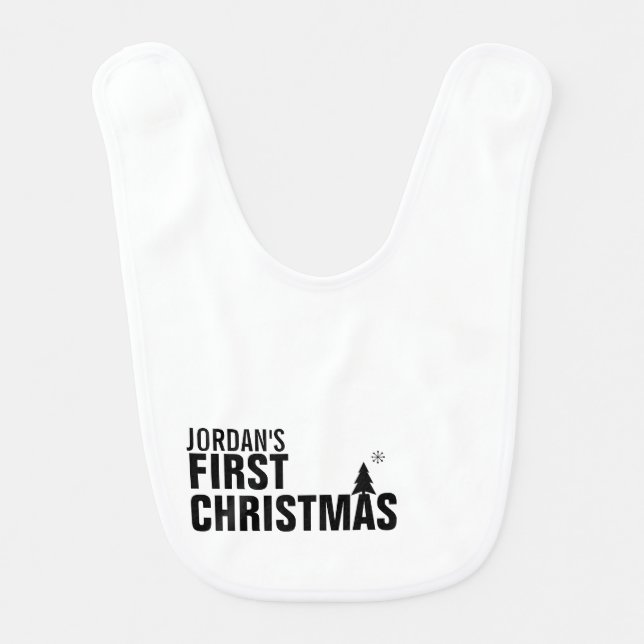Baby's First Christmas Baby Bib (Front)