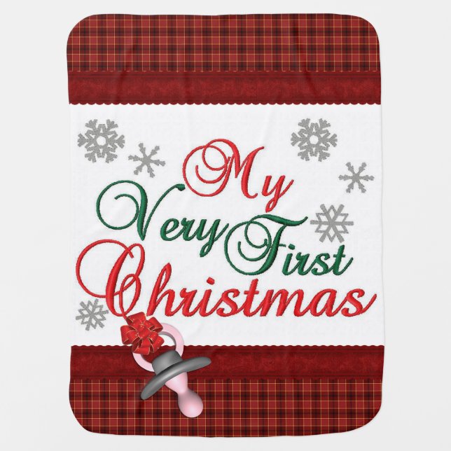 "Baby's First Christmas" BABY BLANKET (Front)