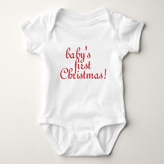Baby's First Christmas Baby Bodysuit (Front)