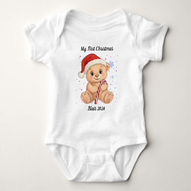 Baby's First Christmas Baby Bodysuit (Front)