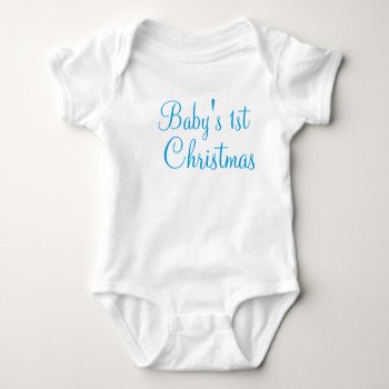 Baby's First Christmas Baby Bodysuit by SunflowerDesigns at Zazzle