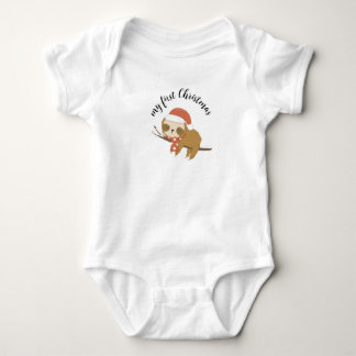 babys first christmas baby bodysuit