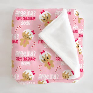 babys first Christmas baby fleece blanket