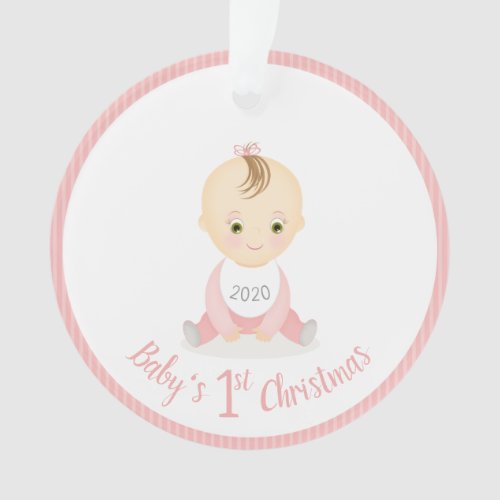 Babys First Christmas Baby Girl and her Mobile Ornament