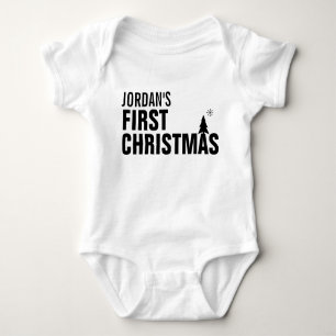 Baby's First Christmas Baby Jersey Bodysuit
