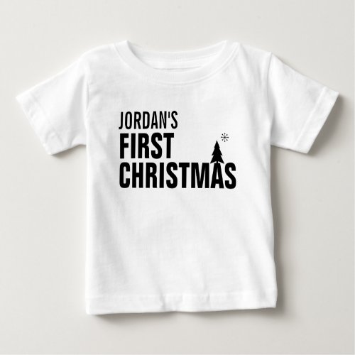 Babys First Christmas Baby Romper