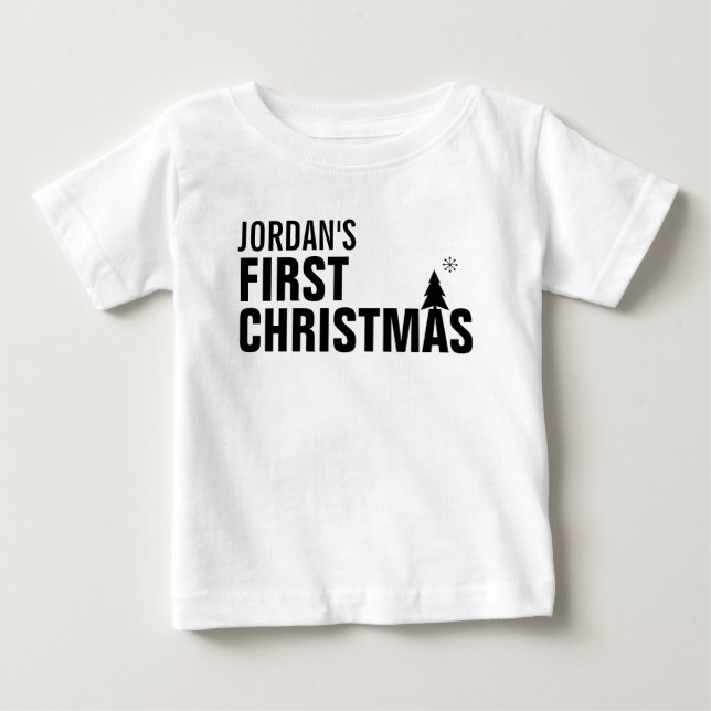 Baby's First Christmas Baby Romper (Front)