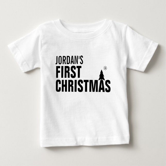 Baby's First Christmas Baby T-Shirt (Front)