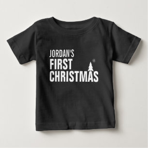 Baby's First Christmas Baby T-Shirt Red