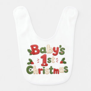 Baby's First Christmas Bib