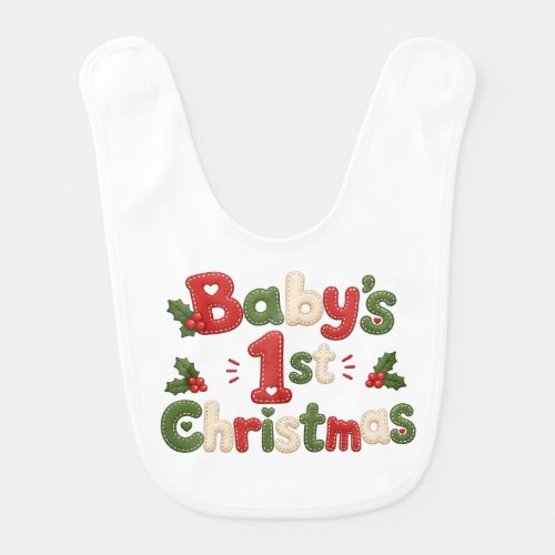 Baby's First Christmas Bib