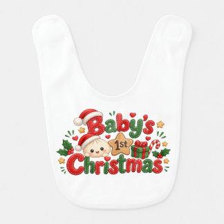 Baby's First Christmas Bib