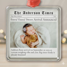 Baby's First Christmas Birth Announcement