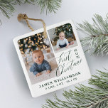 Baby's First Christmas Birth Stats Photo Gallery Ceramic Ornament<br><div class="desc">The ultimate keepsake for your little one's first Christmas! Our personalized photo gallery ornament is designed to capture precious moments from their magical journey. Personalize with baby's date of birth, name and birth stats. This ornament will be a treasured memory for years to come. Celebrate the joy, love, and milestones...</div>