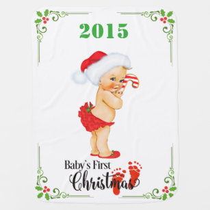 baby's first christmas blanket