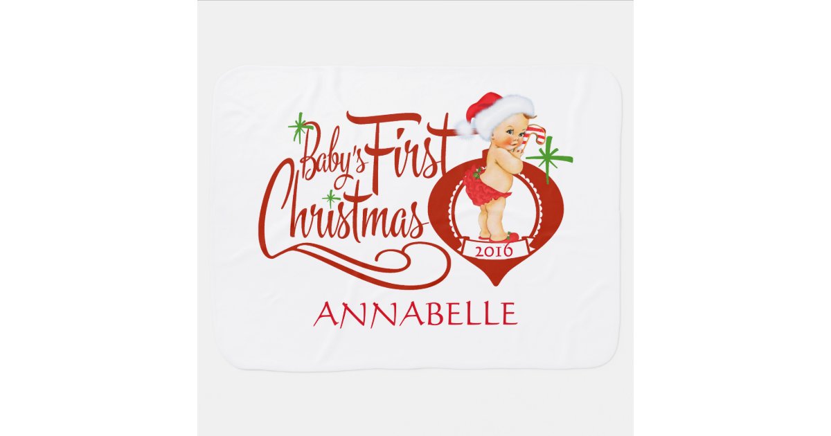 Babys First Christmas Blanket