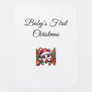 Baby's First Christmas Blanket (customize it)