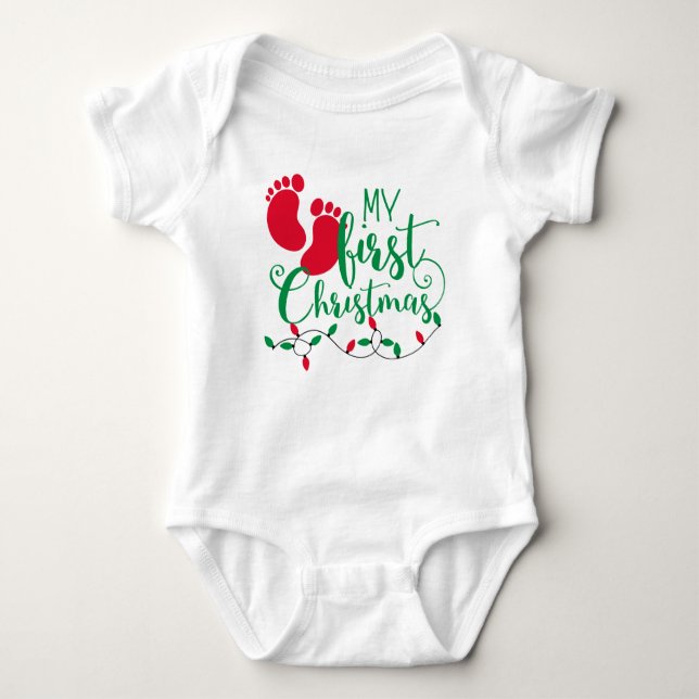 Baby's First Christmas Body Shirt (Front)