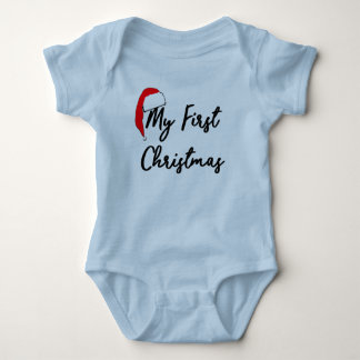 Baby's First Christmas Bodysuit (Blue)