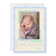 Baby's First Christmas (boy) Christmas Card