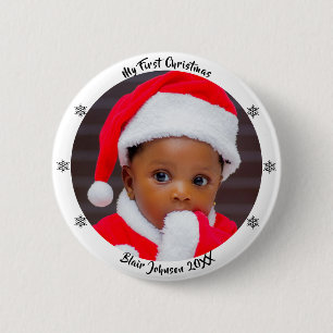 Baby's First Christmas Button