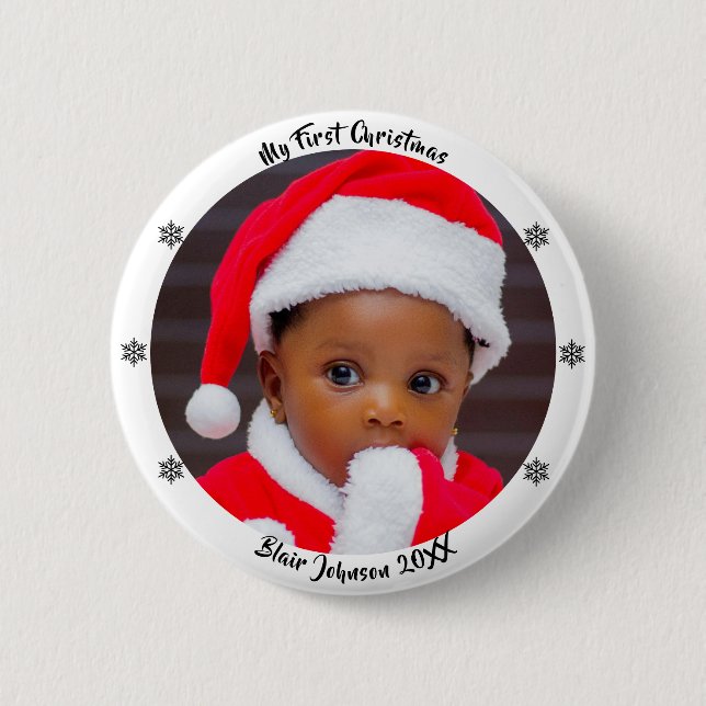 Baby's First Christmas Button (Front)